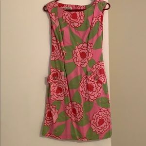 Talbots pink and green dress